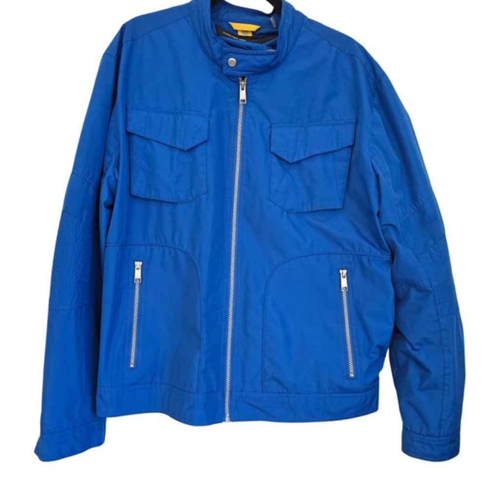 Marc New York Andrew Marc Royal‎ Blue Moto Style Jacket Mens XXL
